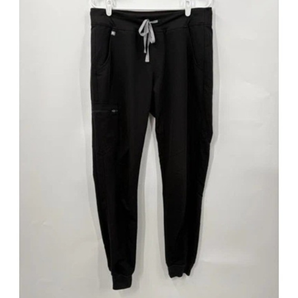 Figs Jogger Pants Womens Small Tall Black Scrubs Zamora Medical Uniform